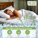 TWK Luxury Sheet Set, Genuine 100% Viscose Derived from Bamboo, Cooling & Breathable, Silky Soft, Bedding Sheets & Pillowcases (White, King(78 * 80 * 15)) TWK