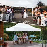 HOTEEL 10x15 Heavy Duty Pop Up Canopy Tent for Parties Event Wedding Commercial Instant Canopy Portable Shelter Folding with Roller Bag, Waterproof UV Resistant, Upgraded Thick Hexagonal Legs, White Hoteel