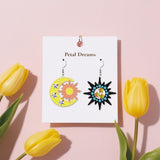 beinkmake 12 Pairs Celestial Sun Moon Star Diamond Painted Earrings 5D Earring Making Kit Fantasy Vintage Jewelry DIY Diamond Art Earring Kit for Adults Craft Unique Handmade Gifts beinkmake