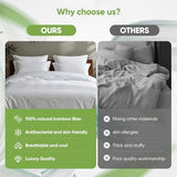 TWK Luxury Sheet Set, Genuine 100% Organic Viscose Derived from Bamboo, Cooling & Breathable, Silky Soft, Bedding Sheets & Pillowcases (White, Queen) TWK