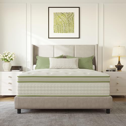 Emerspring Full Size Mattress 14 Inch Hybrid Memory Foam Mattress in a Box with Individual Pocket Innerspring for Motion Isolation & Pressure Relief, Edge Support, Medium Firm Emerspring