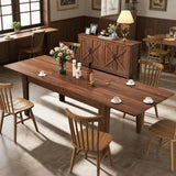 VICBARLEY Extendable Dining Table for 6-10 People,70.87''-106.4''Modern Space-Saving Wood Kitchen Table,Rectangle Folding Conference Meeting Table for Living Meeting Room Kitchen,Walnut VICBARLEY