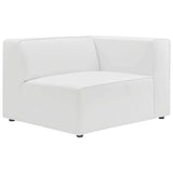Modway Mingle Vegan Leather 3-Piece Sectional Sofa in White Modway