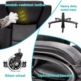 Indulgear 500lbs Big and Tall Office Chair, Heavy Duty Office Chair for Heavy People, High Back Executive Desk Chair with Adjustable Lumbar Support,Quiet Rubber Wheel,Pocket Spring Cushion Indulgear