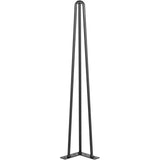 Happybuy Hairpin Table Legs 24" Black Set of 4 Desk Legs 880lbs Load Capacity (Each 220lbs) Hairpin Desk Legs 3 Rods for Bench Desk Dining End Table Chairs Carbon Steel DIY Heavy Duty Furniture Legs VEVOR