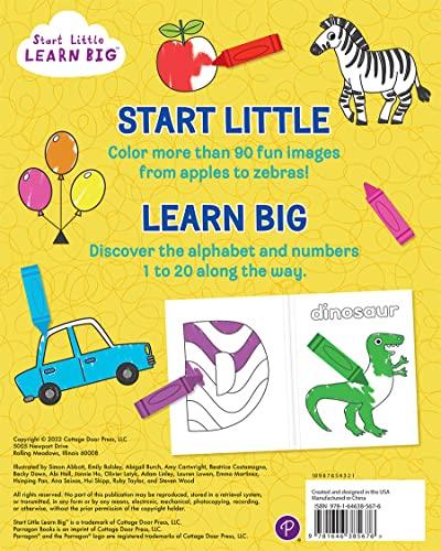 ABC & 123 Preschool Coloring Book: Thick and Perforated Pages Includes More Than 90 Fun Coloring Pages to help Learn the Alphabet & Numbers 1 to 20 (Start Little Learn Big Series) WoodArtSupply