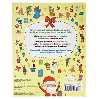 2000 Stickers Christmas Activity and Sticker Book for Kids Ages 3-7 - Puzzles, Mazes, Coloring, Dot-to-Dot, And More! (2000 Sticker Activity Books) - WoodArtSupply