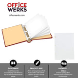 Performore 11 X 8.5 Inch Letter Size Minute Book Paper, 3 Hole Punched White Loose Leaf Minute Book Ledger Sheets, 200 Ledger Sheets for Record Keeping Performore