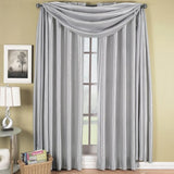 Royal Hotel Bedding Luxury Soho Gray-Silver Rod Pocket Window Curtain Drape, Solid Pattern, 42x63 inches Royal Hotel Bedding
