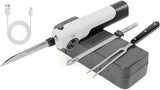 TUMIDY Cordless Electric Knife Rechargeable, Electric Carving Knife for Carving Meats, Poultry, Bread, Crafting Foam, Serving Fork Included TUMIDY