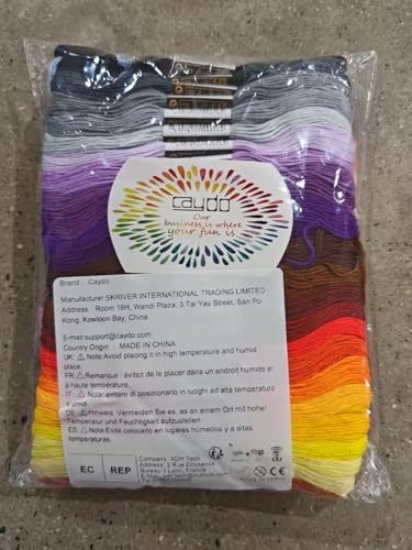 Caydo Embroidery Kit with Water Soluble Embroidery Stabilizer Including 2Pcs Embroidery Hoops, 100 Color Threads, Embroidery Fabric, and Cross Stitch Tool Embroidery Starter Kits for Adults Beginners Caydo