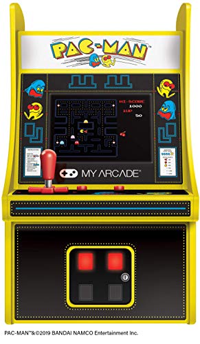 My Arcade DGUNL-3220 Micro Player Mini Arcade Machine Pac-Man Video Game, Fully Playable,6.75 Inch Collectible,Color Display, Speaker,Volume Buttons, Headphone Jack,Battery or Micro USB Powered, Black My Arcade
