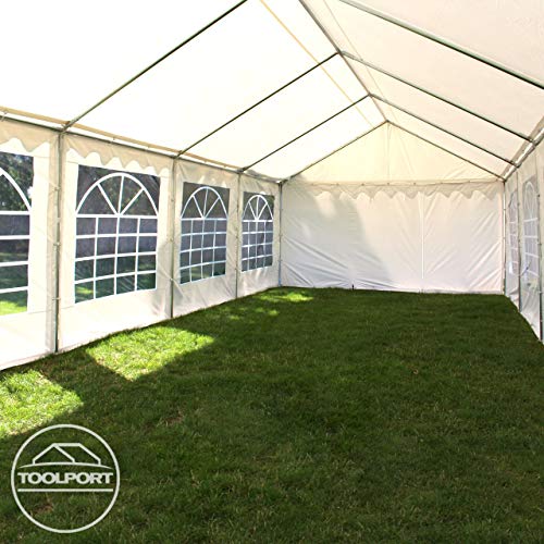 TOOLPORT 13x16 ft Marquee Party Tent PVC 700 N Canopy Waterproof White TOOLPORT