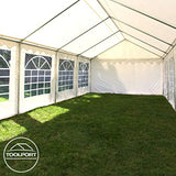 TOOLPORT 13x16 ft Marquee Party Tent PVC 700 N Canopy Waterproof White TOOLPORT
