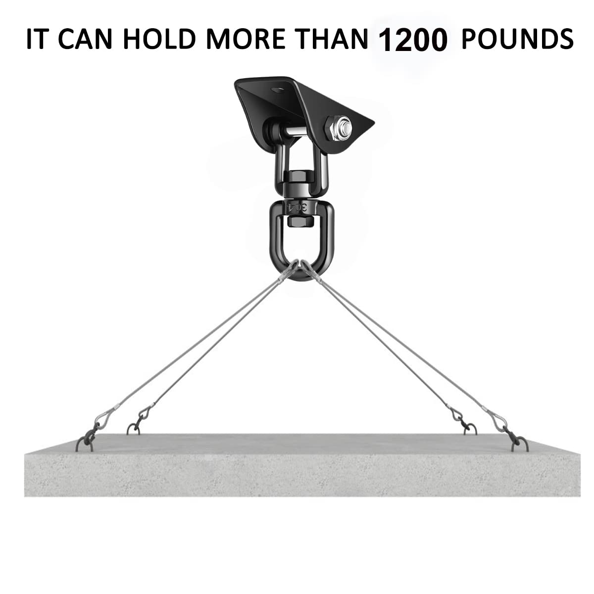 Velomill Porch Swing Hanging Kit, 360°Rotating 1200 lb Capacity Hanger for Porch Swing, Hammocks, Swing Chair (2 Pack) Velomill