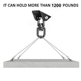 Velomill Porch Swing Hanging Kit, 360°Rotating 1200 lb Capacity Hanger for Porch Swing, Hammocks, Swing Chair (2 Pack) Velomill