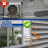 Wintcomfort Window Vent Kit with Louvered Vent Cover Fit for 3" and 4" Vent Hose, Adjustable Window Seal Panels for 3"/4" Exhaust Ventilation Duct of Laser Engraver/3D Printer Enclosure, Dryer Wintcomfort