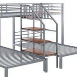 Bellemave Triple Metal Bunk Bed for 3 Kids, Twin Over Twin Over Twin Size Bunk Bed Bellemave