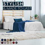 HC COLLECTION Twin Sheet Set w/ 1 Pillowcase, Hotel Luxury Platinum 1800 Series Brushed Microfiber Bed Sheets, Ultra Soft Lightweight Breathable Cooling 3 Pcs Bedding, All Season Easy Care, White HC COLLECTION