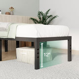 Novilla Twin Bed Frame, 14 Inch Metal Platform Bed Frame Twin Size with Storage Space Under Bed, Heavy Duty Steel Slat Support, Easy Assembly, No Box Spring Needed Novilla