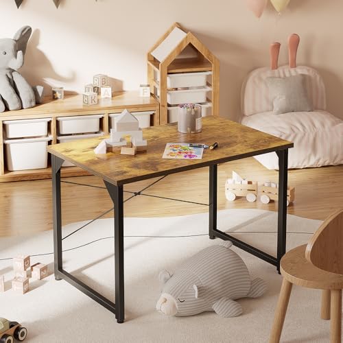 CubiCubi Computer Desk, 32 inch Small Home Office Desk for Small Spaces, Modern Simple Style for Home, Office, Study, Writing, Deep Brown CubiCubi