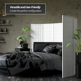 Red Lantern 5 ft. Tall Window Pane Shoji Screen - White - 3 Panels Red Lantern