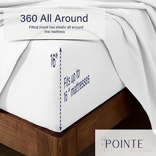 Pointehaven Flannel Deep Pocket Set with Oversized Flat Sheet, Full, Sylvan Pointehaven