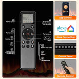 R.W.FLAME 50" Recessed and Wall Mounted Smart Electric Fireplace, Alexa/WiFi Enabled, APP Control with Multiple Sound Modes, Remote Control with Timer, Adjustable Flame Colors and Speed R.W.FLAME
