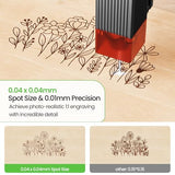 LONGER RAY5 Laser Engraver 2500mW High Precision 0.04 * 0.04mm Laser Cutter and Engraving Machine 130x130mm Working Area Mini Portable Laser Engraver for Wood Metal Acrylic Glass Longer