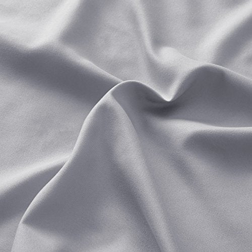 Comfort Spaces Microfiber Set 14" Deep Pocket, Wrinkle Resistant All Around Elastic-Year-Round Cozy Bedding Sheet, Matching Pillow Cases,4pieces, Twin, Light Gray,CS20-0119 Comfort Spaces