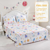 Ocharo Kids Boys Full Bed Sheets Space - Ultra-Soft Universe Sheet Set 4 Pieces - Cozy Breathable & Machine Washable - Rocket Spaceship Bedding Set for Boys Girls Teens & Toddlers Ocharo