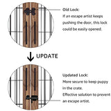 beeNbkks Furniture Style Dog Crate End Table, Double Doors Wooden Wire Dog Kennel with Pet Bed, Decorative Pet Crate Dog House Indoor Medium Large beeNbkks