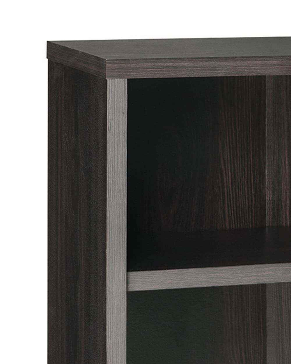 ClosetMaid Bookshelf Tiers, Adjustable Shelves, Tall Bookcase Sturdy Wood with Closed Back Panel, Black Walnut Finish, 6-Shelf Hutch ClosetMaid