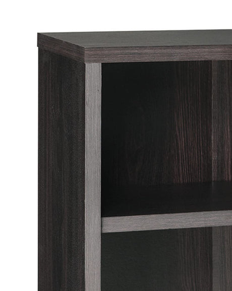 ClosetMaid Bookshelf Tiers, Adjustable Shelves, Tall Bookcase Sturdy Wood with Closed Back Panel, Black Walnut Finish, 6-Shelf Hutch ClosetMaid
