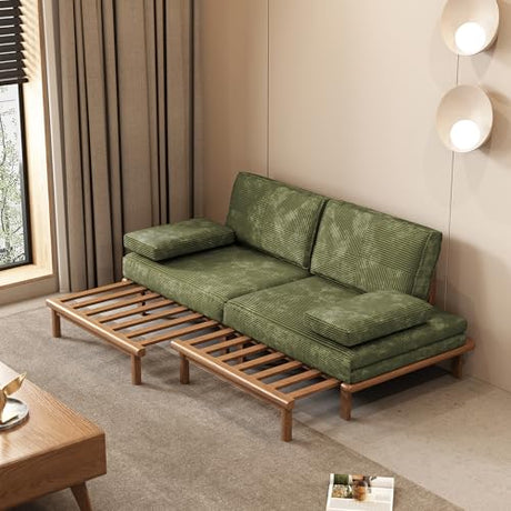 Lartis 78.7" Sofa Bed, Sleeper Pull Out Couch, Modern Couch Convertible Modern Futon for Living Room/Apartment/Bedroom, Modular Design Sofa,Full Solid Wood Frame Lartis