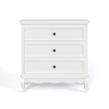RoyalCraft White 3 Drawer Dresser for Bedroom, Wide Chest of Drawers with Ball Bearing Slide, Modern Wood Dresser Wide Nightstand Cabinet for Living Room RoyalCraft