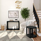 Plank+Beam Forma Console Table, 46 Inch, Solid Wood Sofa Table, Entryway Table for Hallway, Narrow Behind The Couch Table, Console Tables for Entryway, Living Room, Foyer, Easy Assembly, Black Plank+Beam