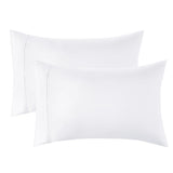 Bedsure King Size Pillow Cases Set of 2 - White Polyester Microfiber Pillowcases 2 Pack, Super Soft Pillow Case Cover with Envelop Closure, 20x36 Inches Bedsure