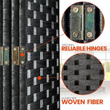 SereneLife 4-Panel Folding Room Divider, Woven Fiber Privacy Screen, Portable Partition for Room Separation, Lightweight Decorative Screen for Living Room, Office, Porch, and Dressing Area, 71” x 18” SereneLife