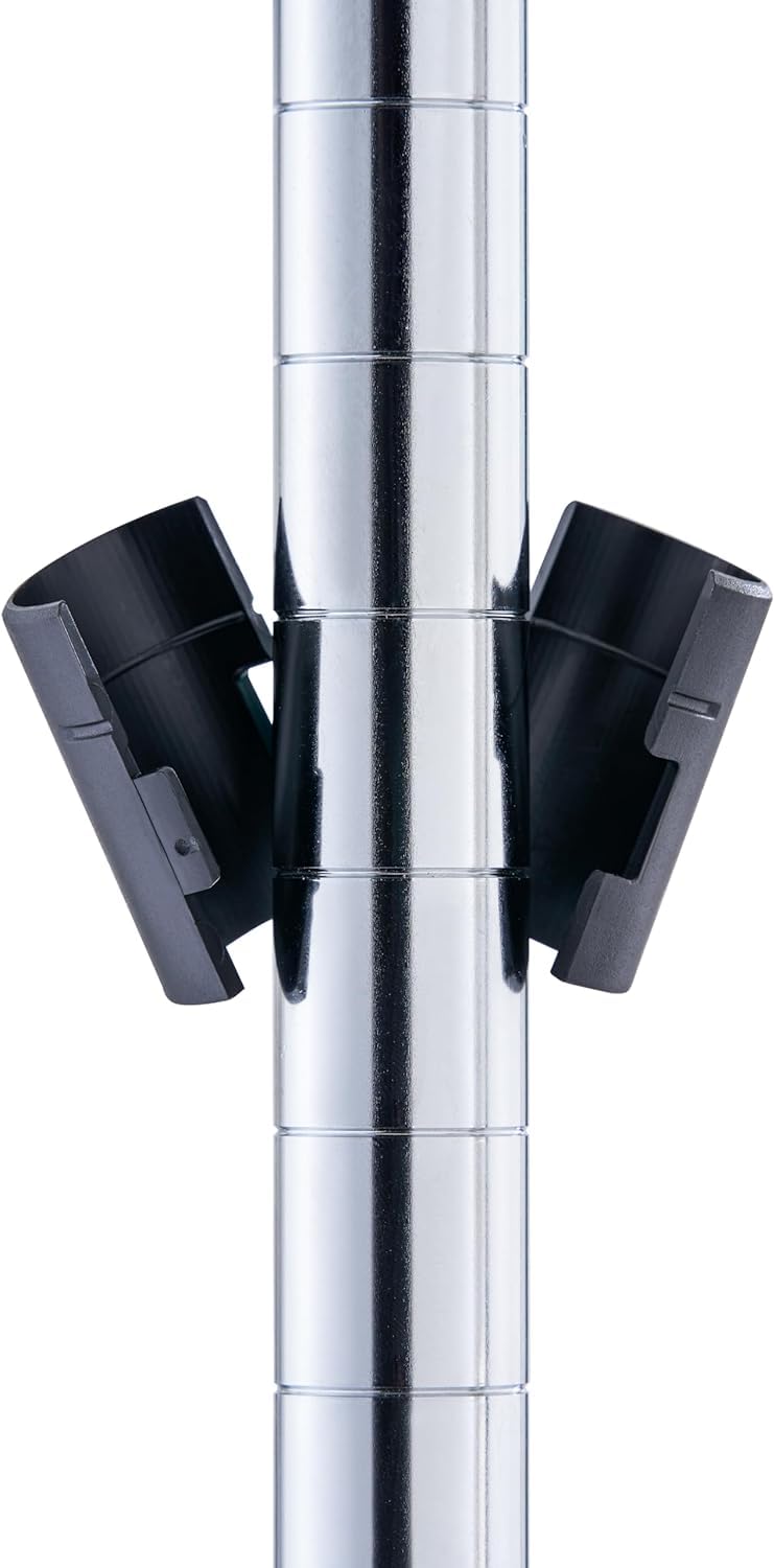 60" x 24" x 72" Chrome Silver 4-Tier Wire Shelving NSF 2400 LBS Max Capacity Heavy Duty Steel Storage Rack for Commercial, Residential, Warehouse, Stimulate Living