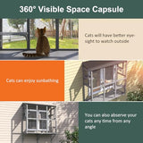 TIMHAKA Cat Catio, Expandable Window Box Enclosure for Multiple Indoor Cats, Comfortable Wooden Small Pet Perch House, All-Weather Use, for Safely Enjoying Outdoor Sights, Playing, Sunbathing, Napping TIMHAKA