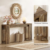 LITTLE TREE 70.9-Inch Long Entryway Table, Narrow Farmhouse Sofa Console Table for Living Room, Hallway, Walnut Brown LITTLE TREE