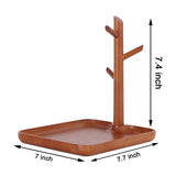 BULIHAN Personalized Wood Key Bowl for Entryway Table, Custom Engraved Wooden Valet Tray Organizer with 3 Rack for Keys, Watch, Wallet, Jewelry, Phone and more (Rectangle) BULIHAN