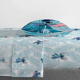 Jay Franco Disney Lilo & Stitch Floral Fun 5 Piece Twin Bed Set - Includes Reversible Comforter & Sheet Set Bedding - Super Soft Fade Resistant Microfiber Jay Franco