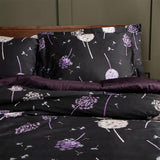 SouthShore FINE LIVING Dandelion Dreams, 300 Thread-Count, Premium Quality Single-Ply, Long Staple Cotton Sateen Duvet Cover Set, King / California King, Carbon Southshore Fine Living, Inc.