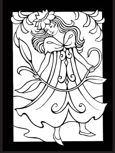 Fairy Princesses Mini Stained Glass Coloring Book (Dover Little Activity Books: Fantasy) Dover Publications