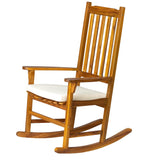 Panana Acacia Wood Rocking Chair Outdoor Porch Rocker with Cushion for Patio, Garden, Balcony, Backyard, Living Room Panana
