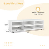 IFANNY TV Stand for 55 inch TV, Modern Entertainment Center with Storage & 4 Open Shelves, Wooden Television Stands, TV Media Console Table for Living Room, Bedroom (45") IFANNY