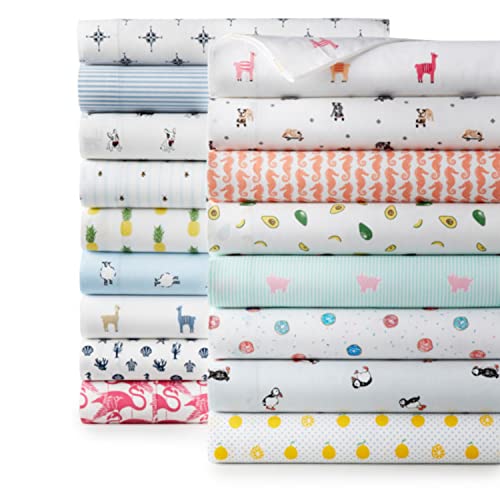 Poppy & Fritz - Full Sheets, Cotton Percale Bedding Set, Crisp & Cool, Ideal Bedding Set (Bumble Bees, Full) Poppy & Fritz