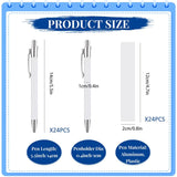24 Pcs Sublimation Pens Blank Sublimation Coated Pen With Shrink Wrap Heat Transfer Pen Sublimation Ballpoint Pen,Aluminum Customized Clip Pen Personalized Pen For DIY Office School Stationery Supplie ZhouBoat